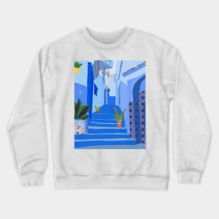 Morocco Blue city Crewneck Sweatshirt